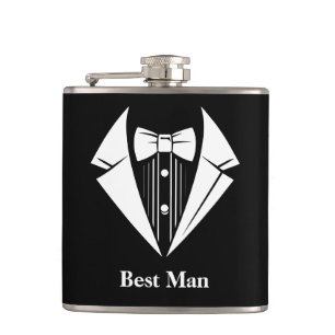 Best Man Vinyl Wrapped Flask