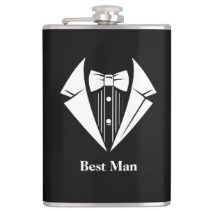Best Man Vinyl Wrapped Flask