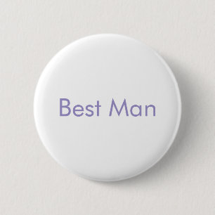 Best Man Violet Tulip Wedding Buttons