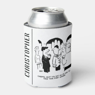 Best Man Warning to Bridegroom Can Cooler