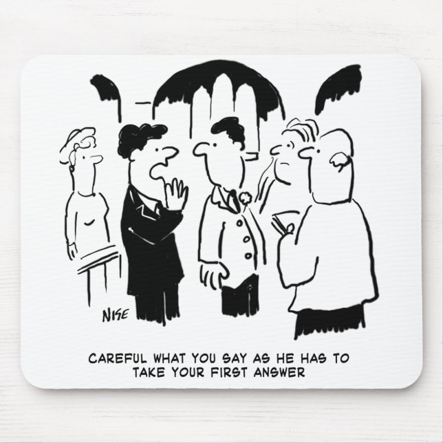 Best Man Warning to Bridegroom Mouse Mat (Front)