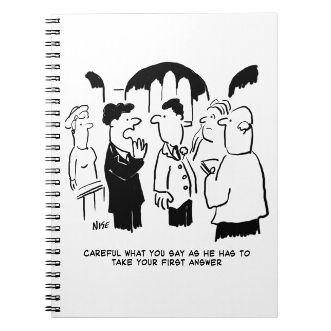 Best Man Warning to Bridegroom Notebook (Front)