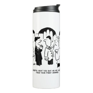 Best Man Warning to Bridegroom Thermal Tumbler