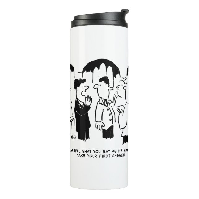 Best Man Warning to Bridegroom Thermal Tumbler (Rotated Left)