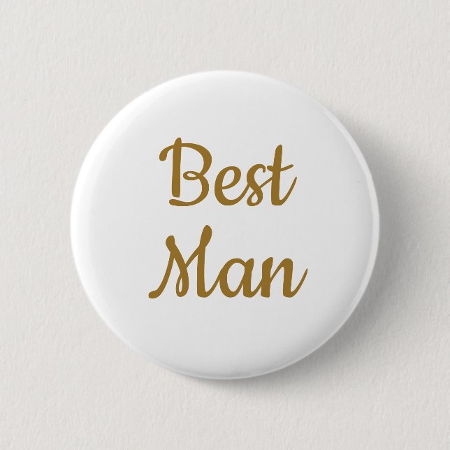 Best man wedding  6 cm round badge (Front)