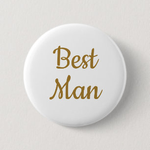 Best man wedding 6 cm round badge