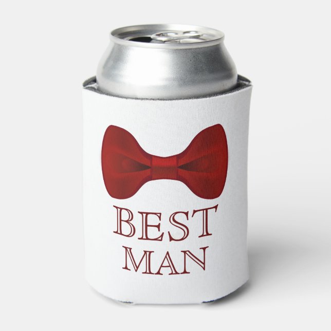 Best Man wedding Can Cooler (Can Front)