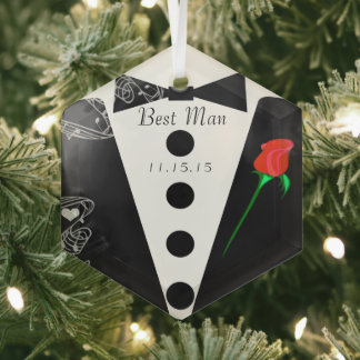 Best Man Wedding Christmas Ornament