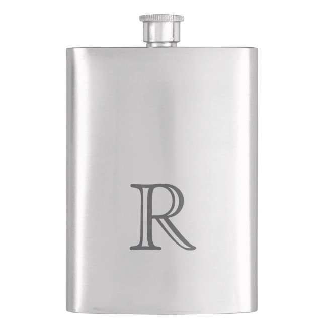 Best Man Wedding Gift Personalized Initial Hip Flask (Front)