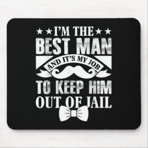 Best Man Wedding Groom Funny Bachelor Stag Party M Mouse Mat