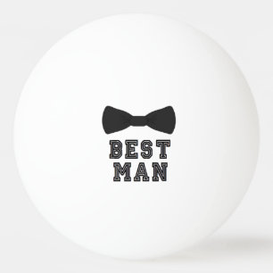 Best man wedding groomsmen bow tie ping pong ball