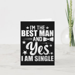 Best Man Wedding Groomsmen Funny Bridal Bachelor P Card