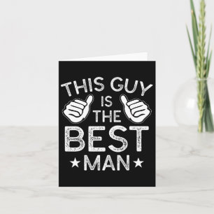 Best Man Wedding Groomsmen Funny Bridal Bachelor P Card