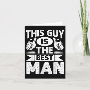 Best Man Wedding Groomsmen Funny Bridal Bachelor P Card