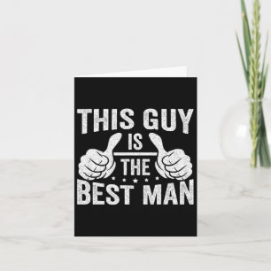 Best Man Wedding Groomsmen Funny Bridal Bachelor P Card
