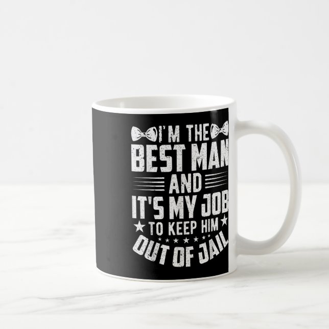 Best Man Wedding Groomsmen Funny Bridal Bachelor P Coffee Mug (Right)