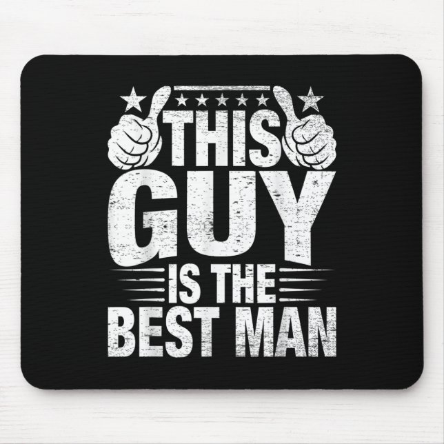 Best Man Wedding Groomsmen Funny Bridal Bachelor P Mouse Mat (Front)