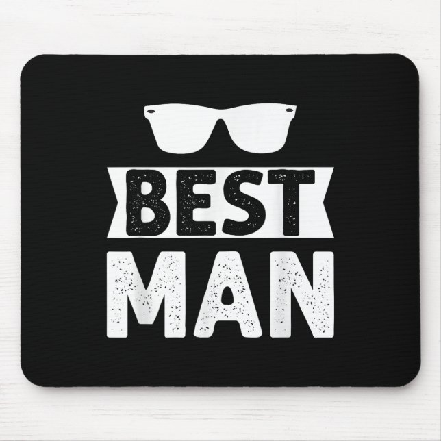Best Man Wedding Groomsmen Funny Bridal Bachelor P Mouse Mat (Front)