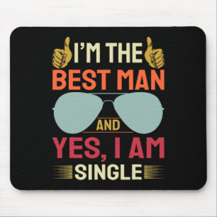 Best Man Wedding Groomsmen Funny Bridal Bachelor P Mouse Mat