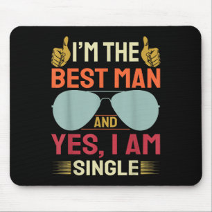 Best Man Wedding Groomsmen Funny Bridal Bachelor P Mouse Mat