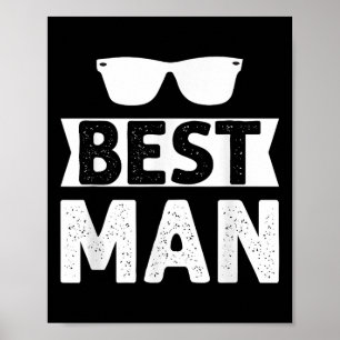 Best Man Wedding Groomsmen Funny Bridal Bachelor P Poster