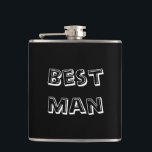 Best Man | Wedding Hip Flask<br><div class="desc">Best Man Wedding apparel.</div>