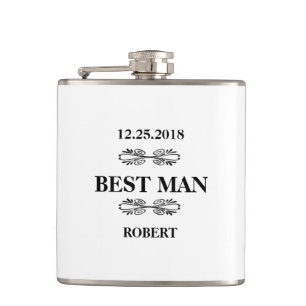Best Man Wedding Hip Flask