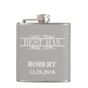 Best Man Wedding Hip Flask