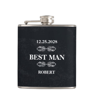 Best Man Wedding Hip Flask
