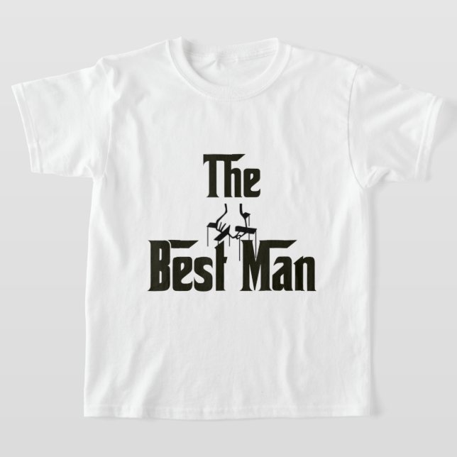 Best Man Wedding Mafia Groomsmen Bachelor Party T-Shirt (Laydown)