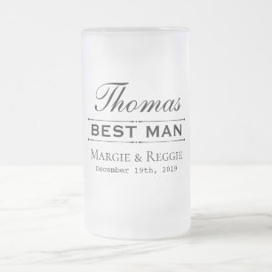 BEST MAN WEDDING PARTY FROSTED MUG (16 oz)