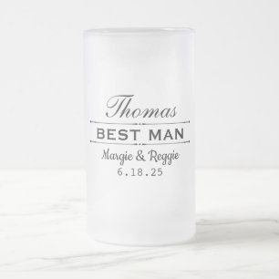 BEST MAN WEDDING PARTY FROSTED MUG (16 oz)