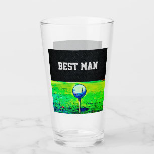 Best Man Wedding Party Groomsmen Bachelor Party Glass