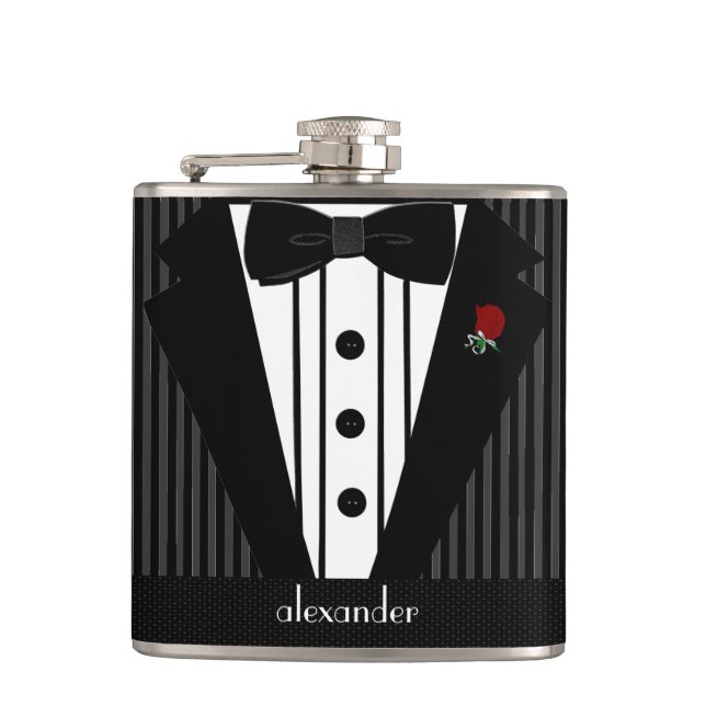 Best Man Wedding Personalised Hip Flask (Front)