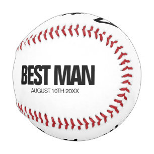 Best Man wedding request custom baseball gift