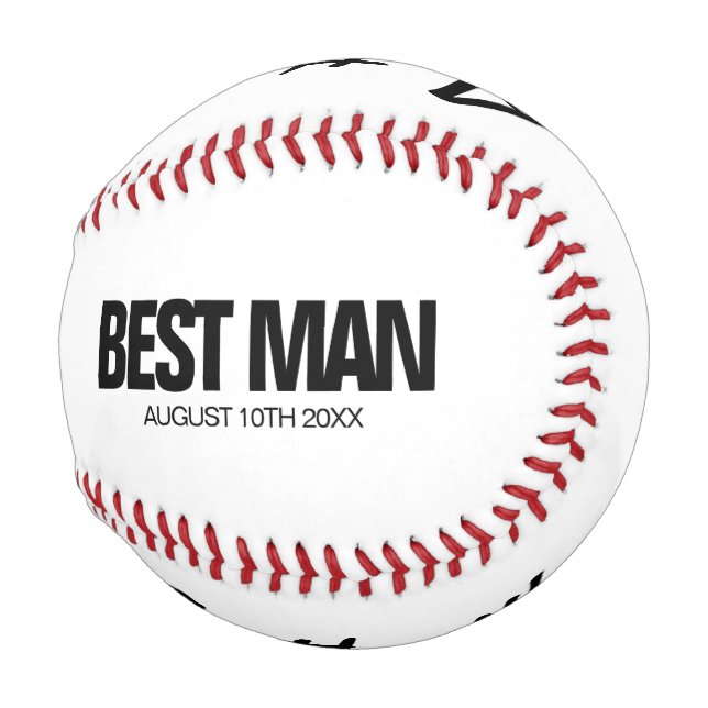 Best Man wedding request custom baseball gift  (Back Left)