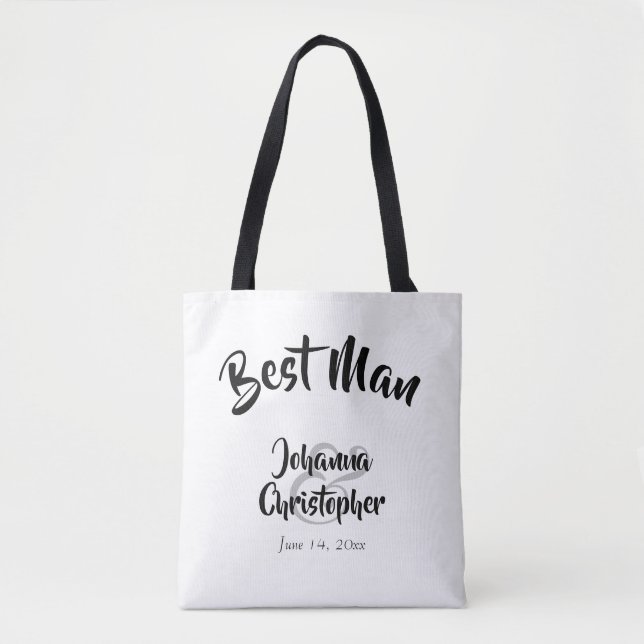 Best Man Wedding Tote Bag (Front)