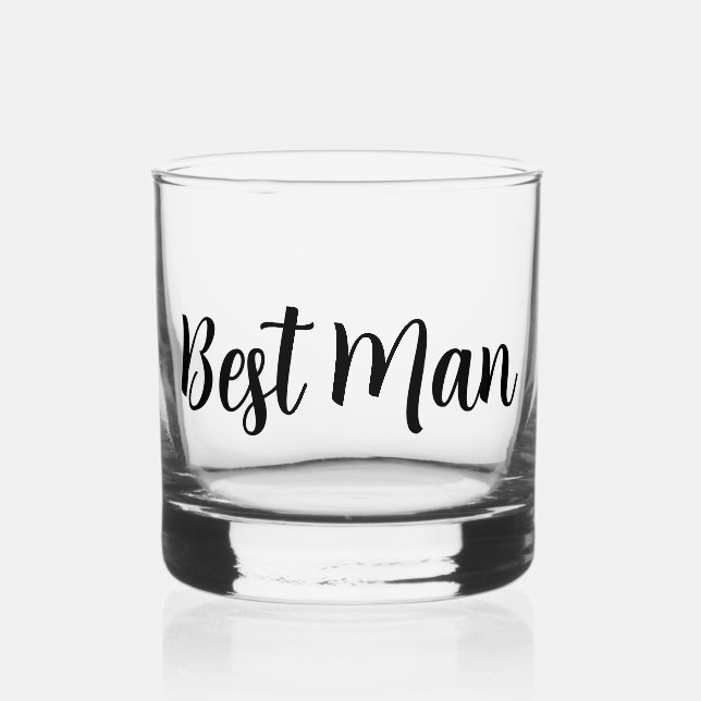 Best Man Wedding Whiskey Glass (Front)