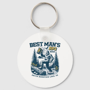 Best Man's Bbq Smith Mountain Lake Bigfoot  Key Ring
