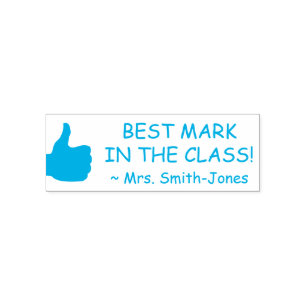 "BEST MARK IN THE CLASS!" + Custom Educator Name Self-inking Stamp