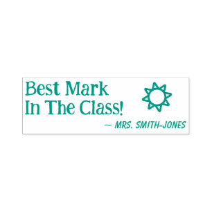 "Best Mark In The Class!" Grading Rubber Stamp