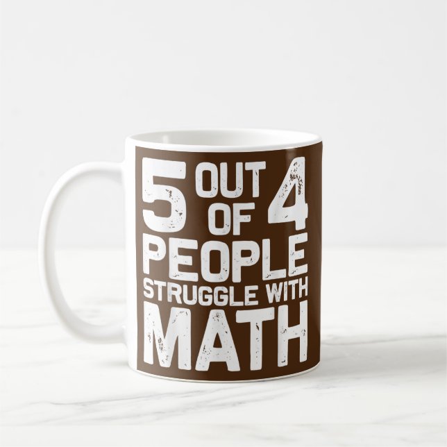 Best Math Teacher Art Men Women Math Joke Coffee Mug (Left)