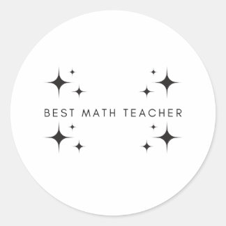 Best Math Teacher Ever Gifts Classic Round Sticker