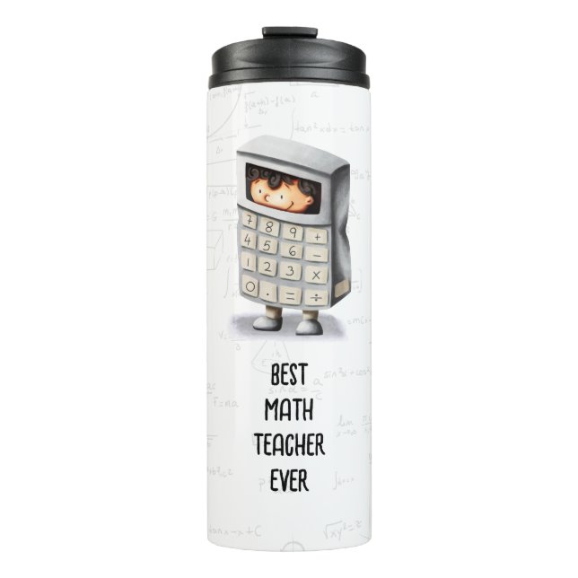 Best Math Teacher Formulas Calculator Thermal Tumbler (Front)