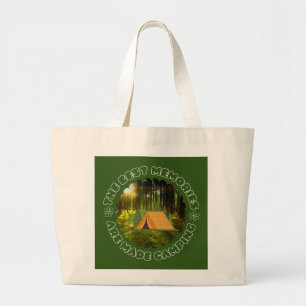 Best memories are made camping - camper large tote bag