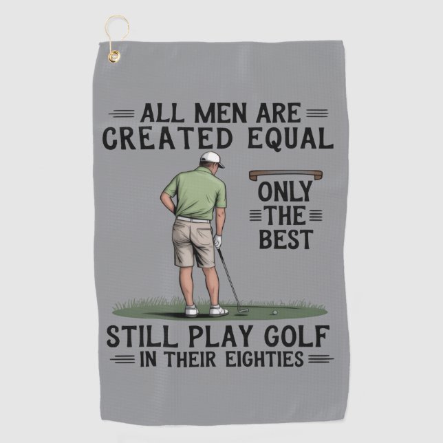 Best Men Play Golf Eighties Funny Golfer Golfing  Towel (Front)