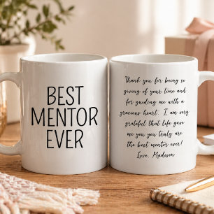 Best Mentor Ever Grateful Heart Personalised Mug