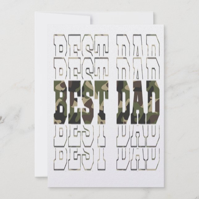 Best Military Dad Personalised Father's Day Card (Front)