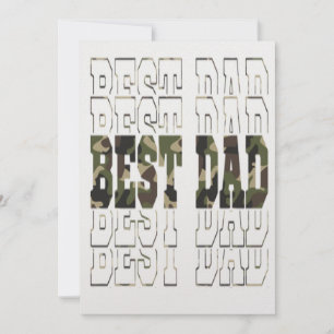 Best Military Dad, Personalised Father's Day Card