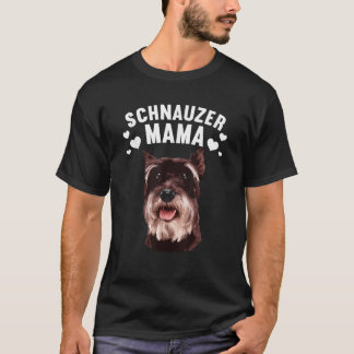 Best Miniature Schnauzer Art For Mom Women Mini Sc T-Shirt